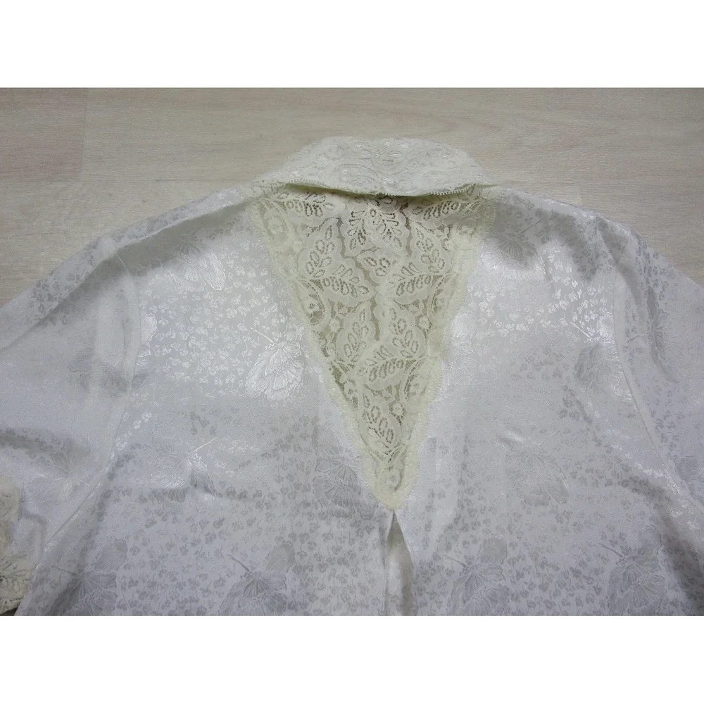 Vintage 80s Victoria's Secret Gold Label Pajama Set Size (M)‎ Wide Leg Bridal